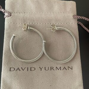 David Yurman 1.5” classic silver hoop earrings